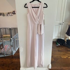 Eliza J Blush Pink Sleeveless Wrap-Front Jumpsuit NWT